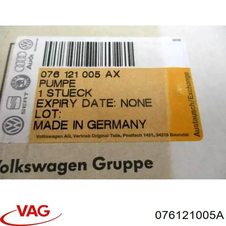 Motor de agua VAG 076121005A