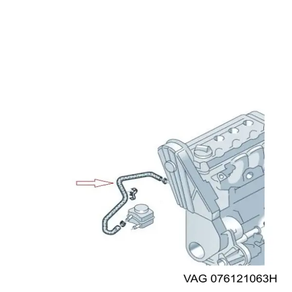 076121063H VAG Manguera de refrigeración