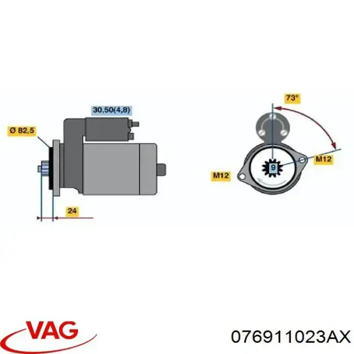 Burro de arranque  VAG 076911023AX precio, desde 114,71 EUR