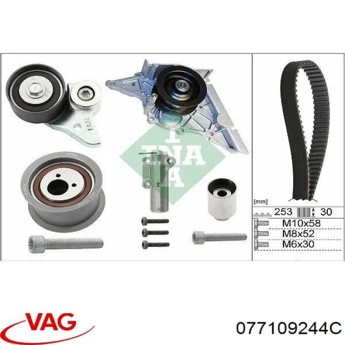 077109244C VAG Polea tensora intermedio de correa dentada