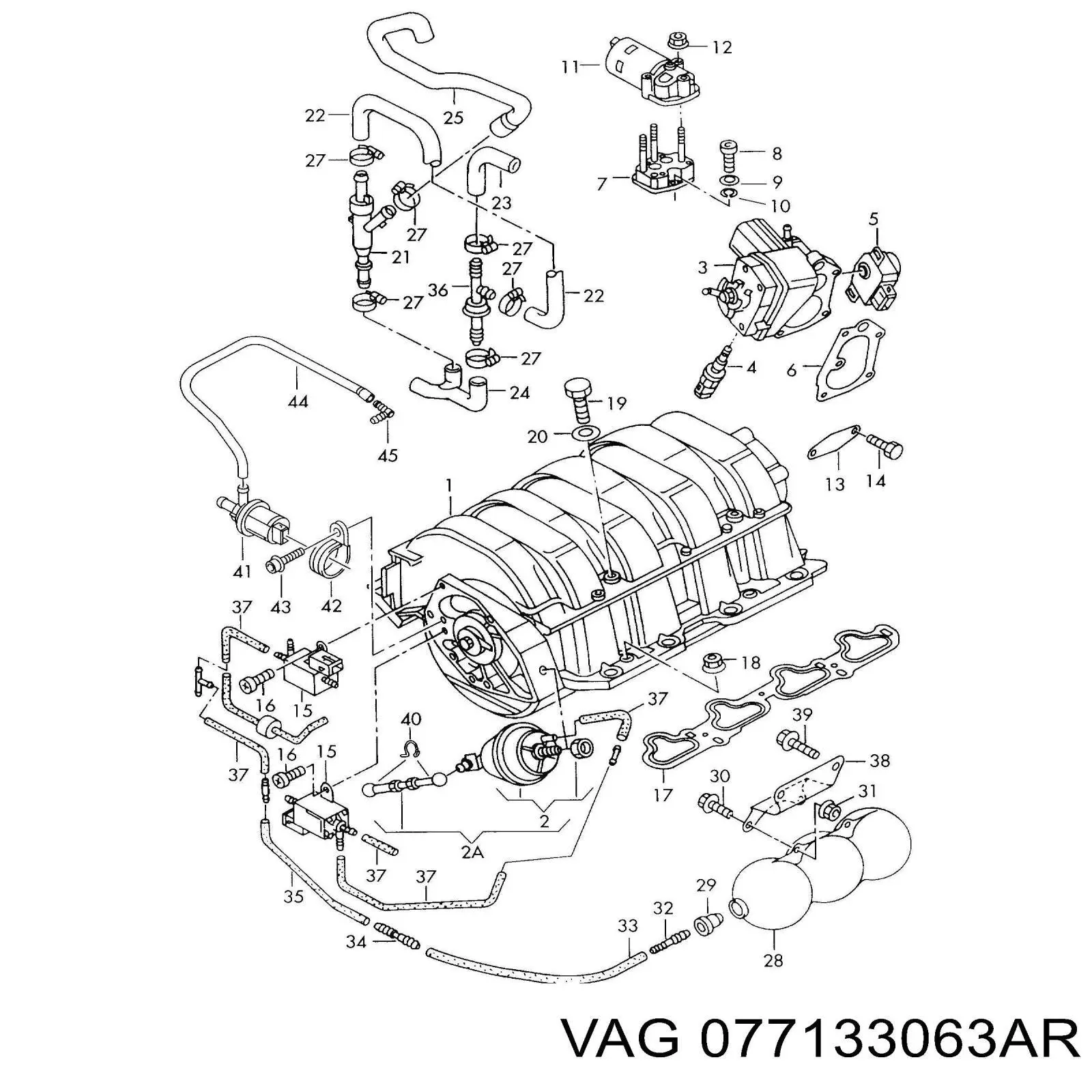 Cuerpo de aceleración completo VAG 077133063AR precio, desde  