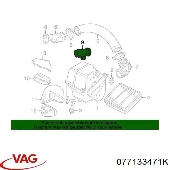 Comprar 077133471K VAG Sensor de masa de aire