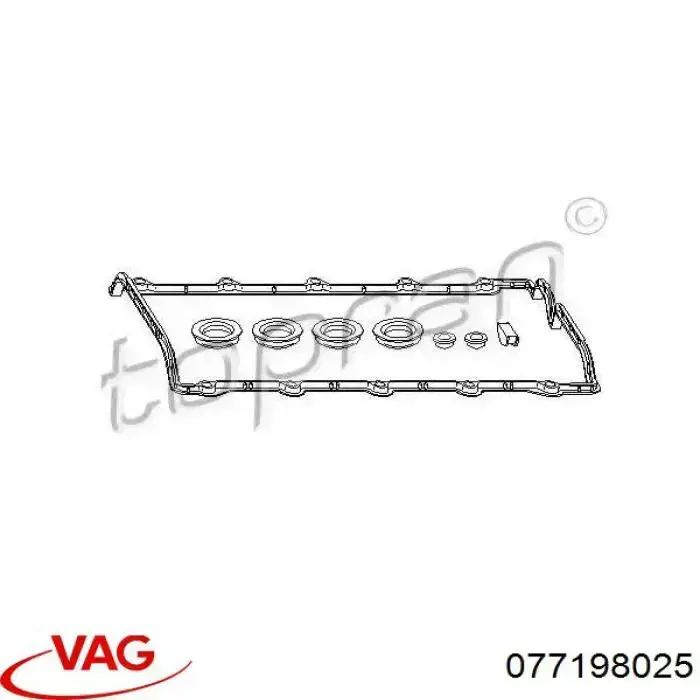 77198025 VAG juego de juntas, tapa de culata de cilindro, anillo de junta