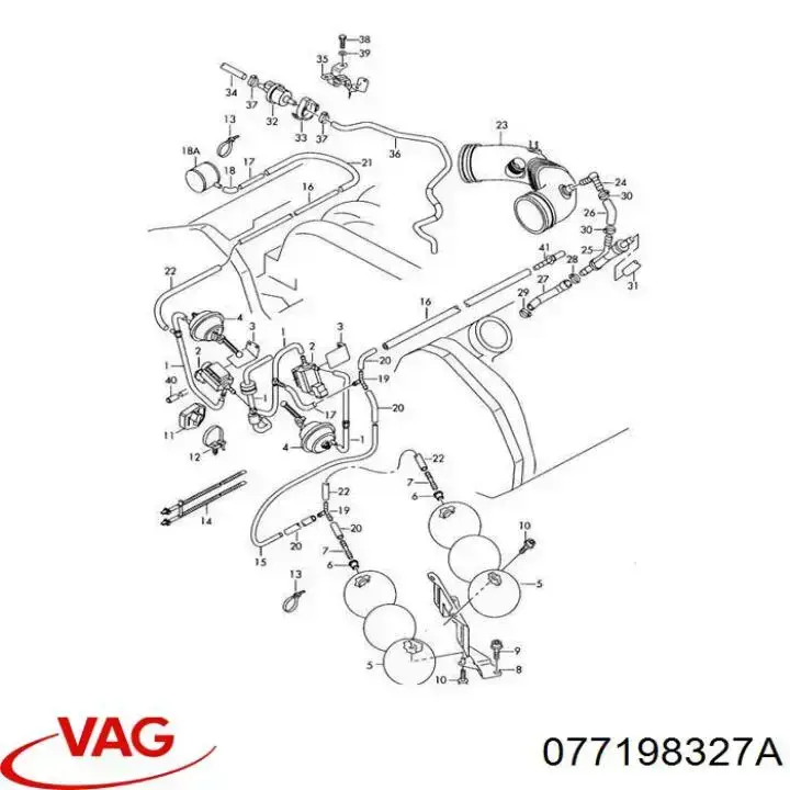 Válvula (actuador) del accionamiento de las mariposas del colector de admisión VAG 077198327A precio, desde 517,45 EUR