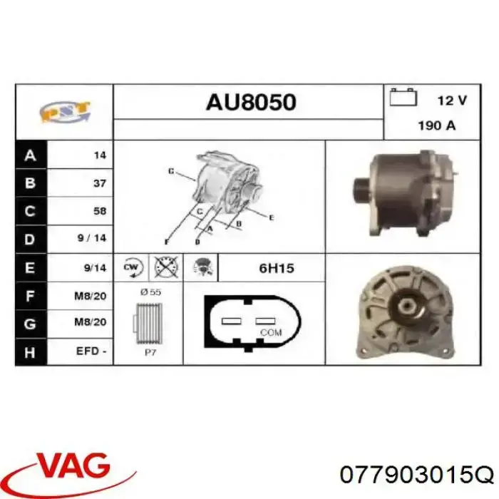 Comprar 077903015Q VAG Dynamo