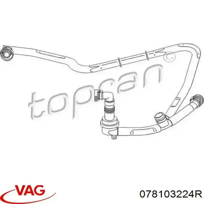Tubo de ventilación del cárter 078103224R VAG