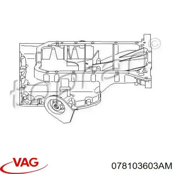 Cárter de aceite, parte superior VAG 078103603AM precio, desde 109,07 EUR