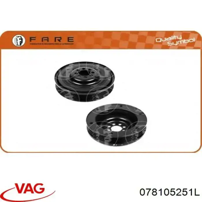 Polea de cigüeñal 078105251L VAG