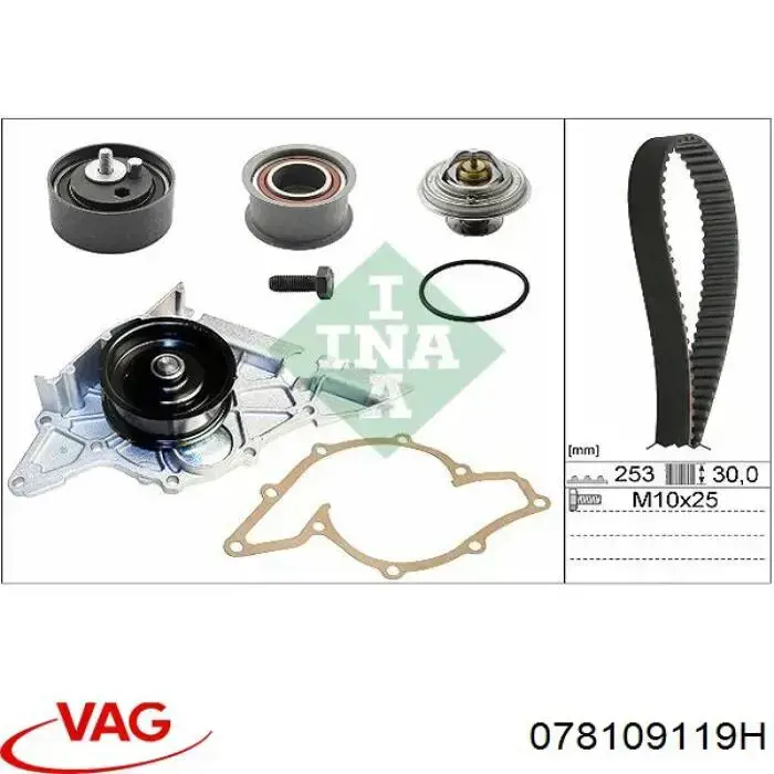 Correa de distribución VAG 078109119H precio, desde 47,34 EUR