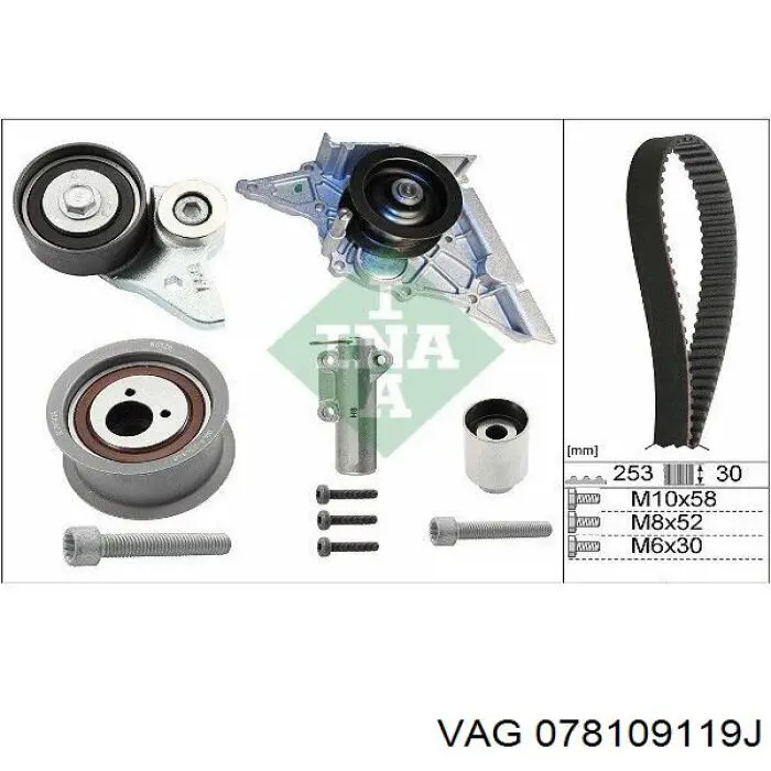 Correa de distribución VAG 078109119J precio, desde 44,35 EUR