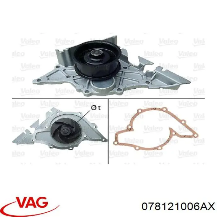 Bomba de agua Audi 80 8C2