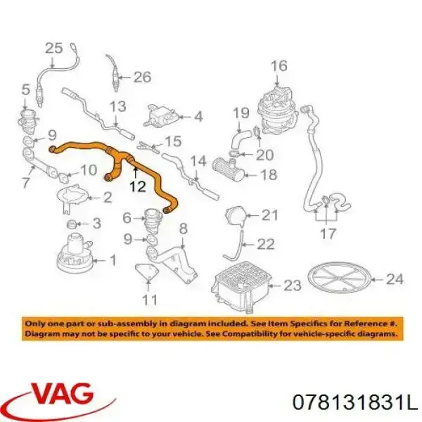 Comprar 078131831L VAG Sistema de ventilación del cárter
