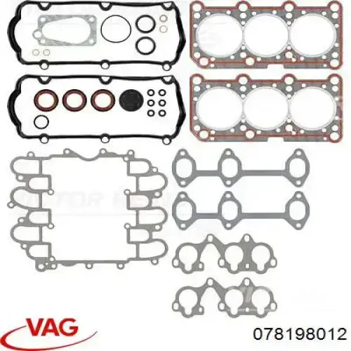 Juego de juntas superiores de motor VAG 078198012 precio, desde 109,55 EUR