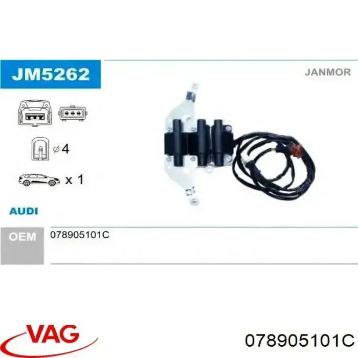 Comprar 078905101C VAG Bobina