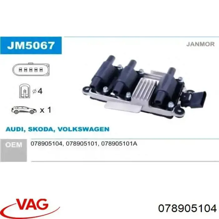 Bobina 078905104 VAG