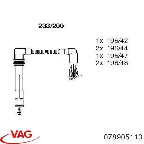 Comprar 078905113 VAG Cable de bujía