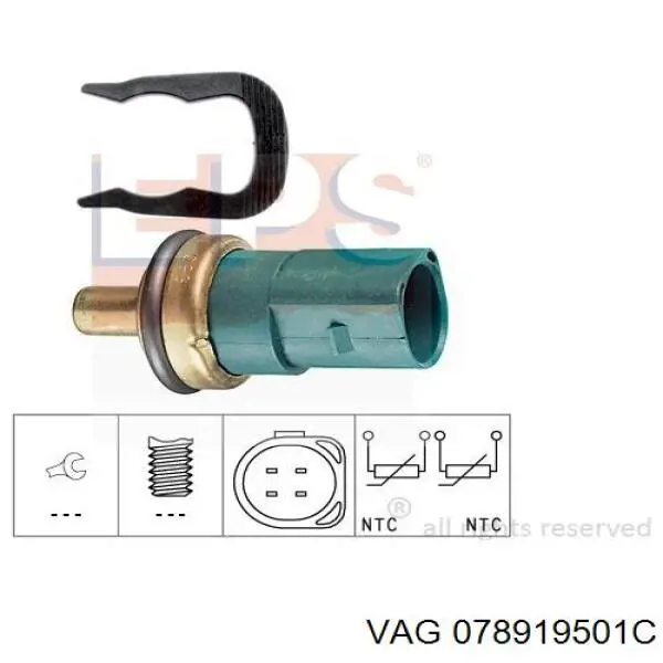 Sensor de temperatura del refrigerante Audi A4 8EC