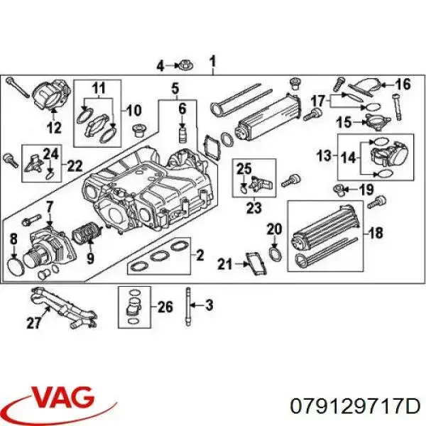 Comprar 079129717D VAG Junta de colector de admisión