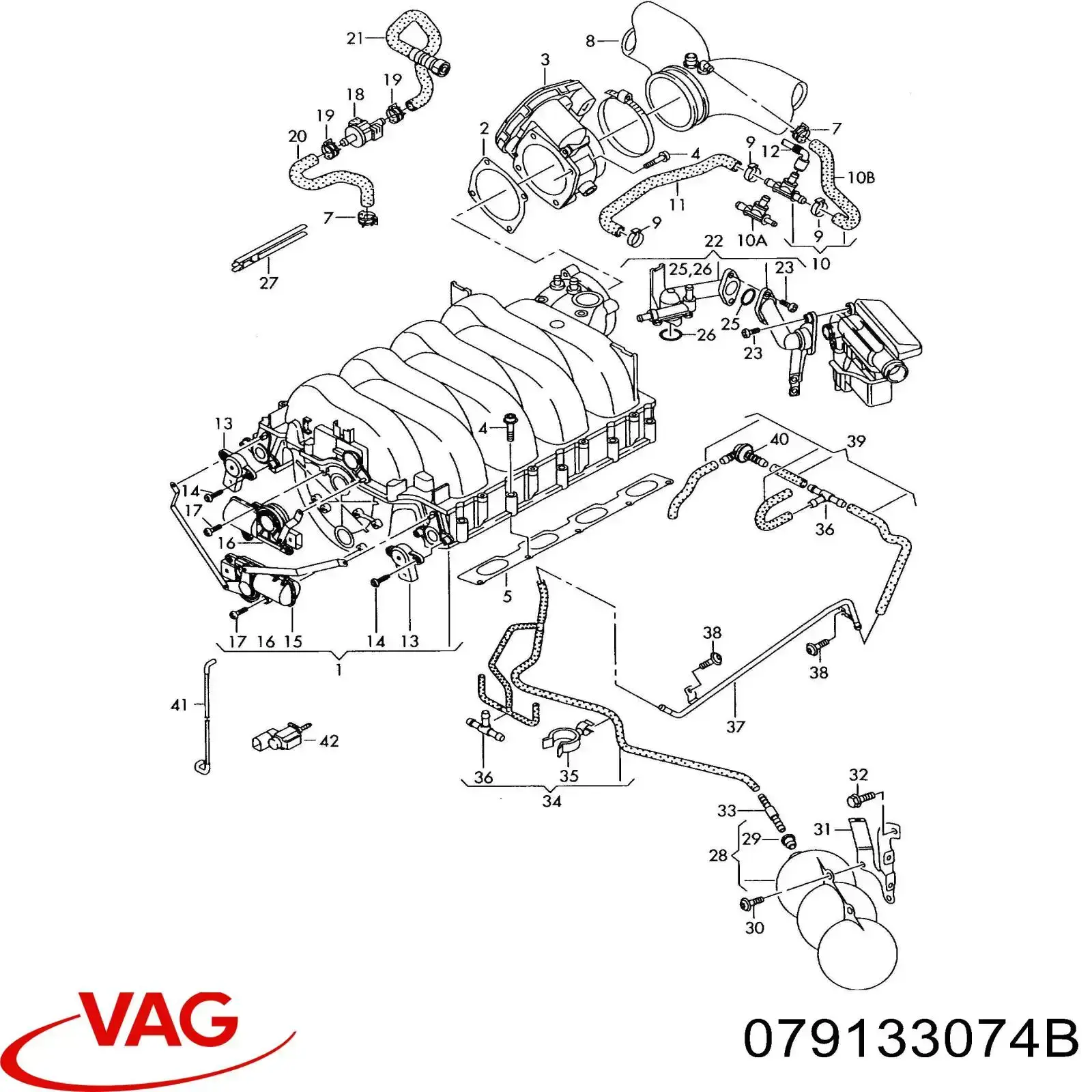 Comprar 079133074B VAG Junta de colector de admisión