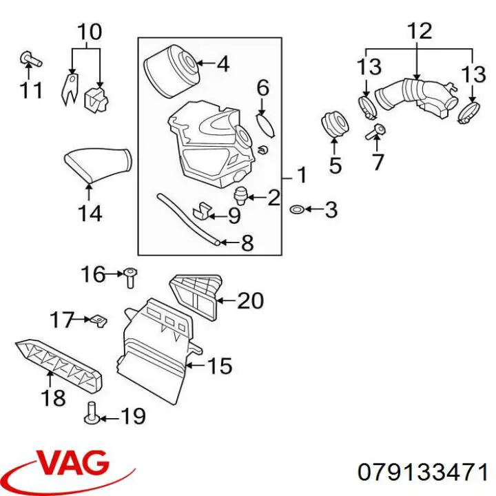 79133471 VAG caudalímetro