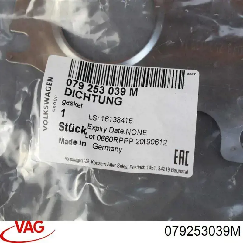 079253039M VAG Junta colector joint