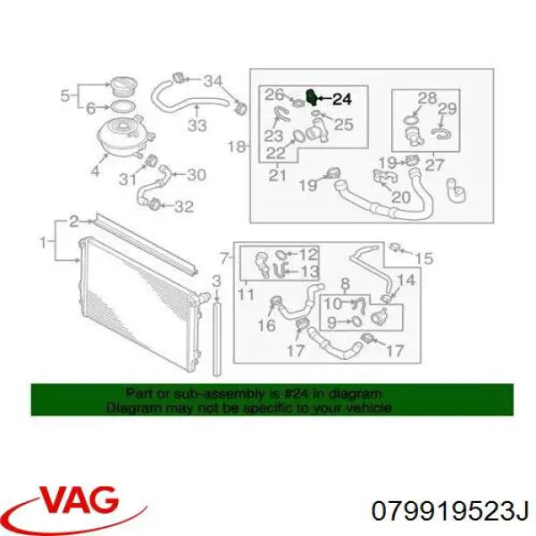 079919523J VAG sensor de temperatura del refrigerante