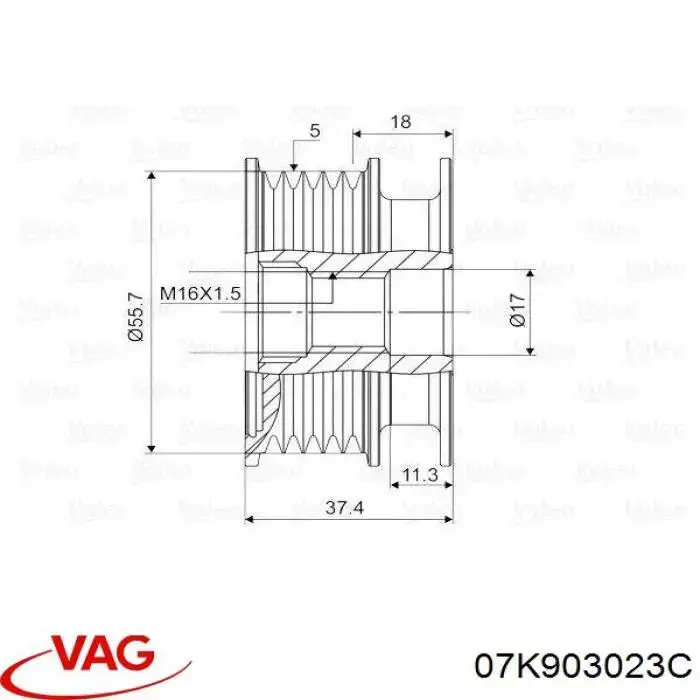 Alternador Volkswagen Caddy 4 SAB, SAJ