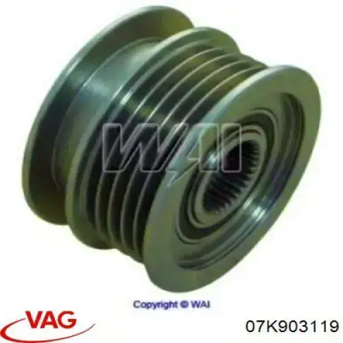 Polea de alternador VAG 07K903119