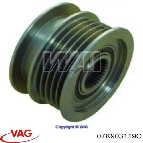 Comprar 07K903119C VAG Rueda libre del alternador