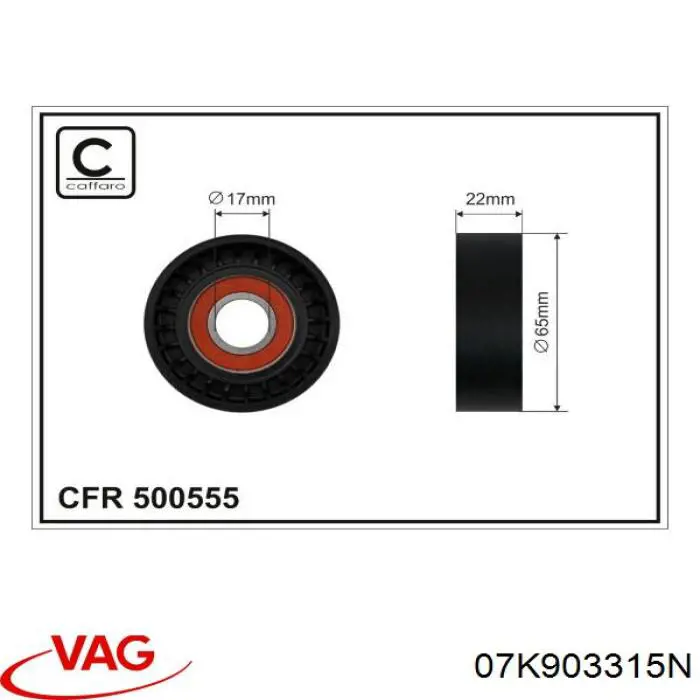 07K903315N VAG tensor de correa, correa poli v