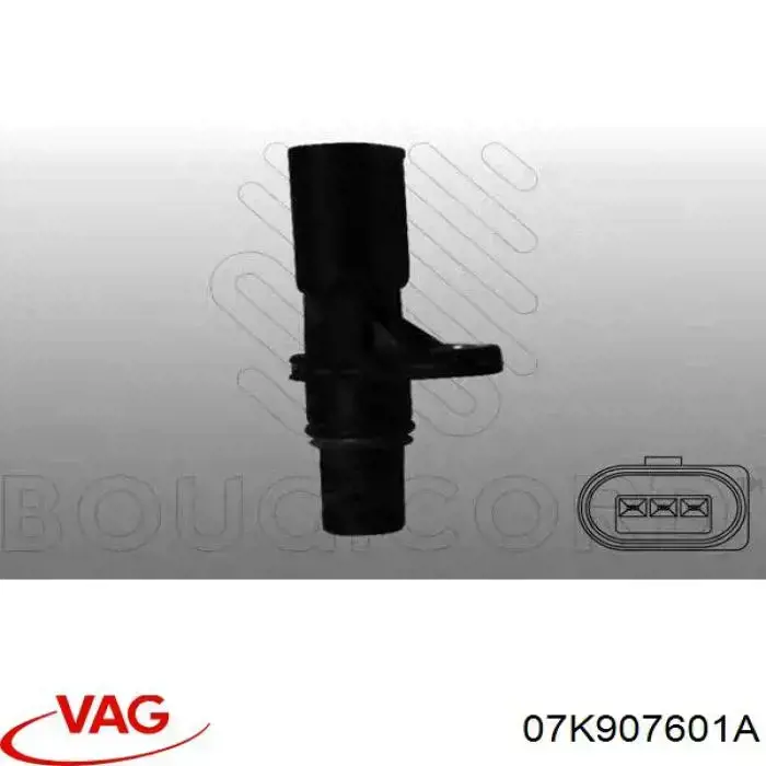 Sensor de árbol de levas 07K907601A VAG
