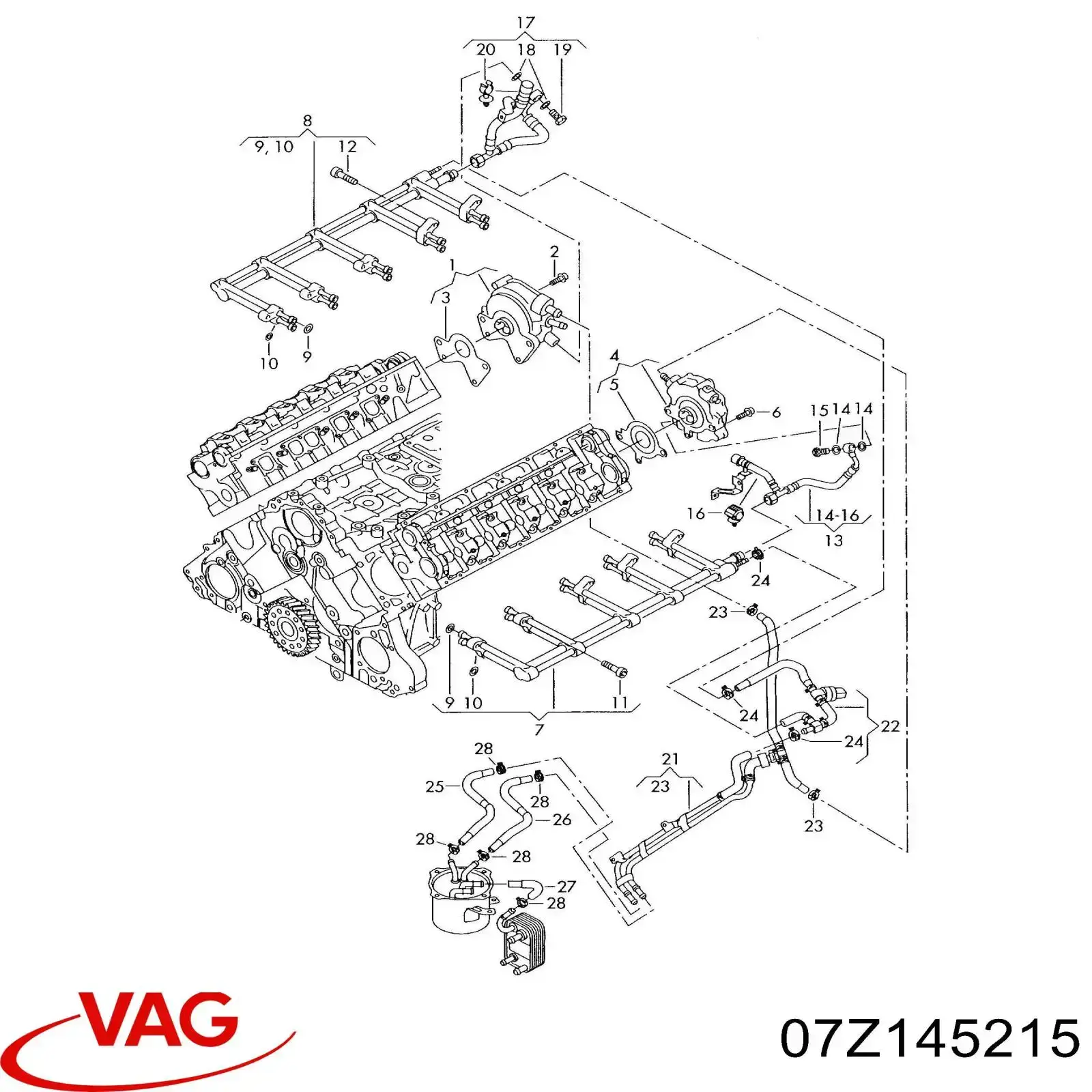 07Z145215 VAG junta de tapa de valvula