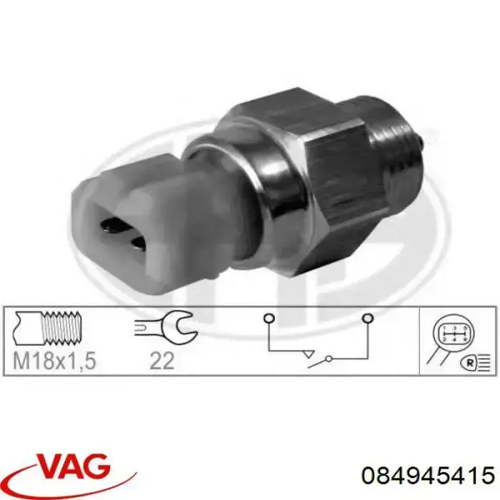 Comprar 084945415 VAG Interruptor de luz de marcha atrás