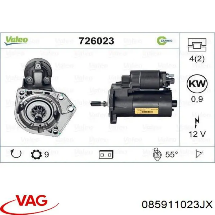 Comprar 085911023JX VAG Motores de arranque