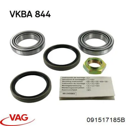 Cojinete de rueda trasero Skoda Octavia 1U2