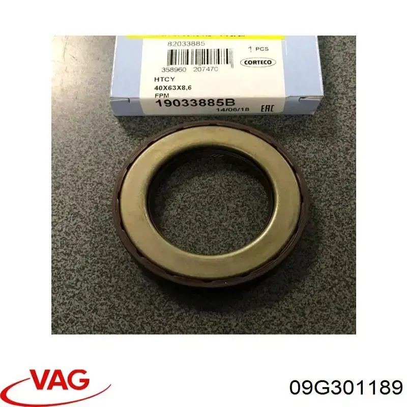 Retén del semieje delantero VAG 09G301189