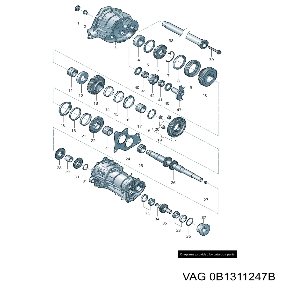 0B1311247B Porsche anillo sincronizador