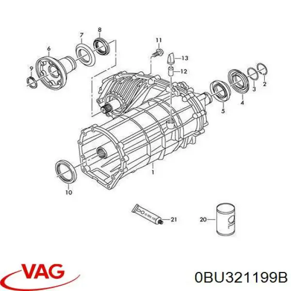 Retén de salida delantero de la caja de transferencia VAG 0BU321199B precio, desde 31,73 EUR
