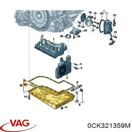 0CK321359M VAG cárter de transmisión automática