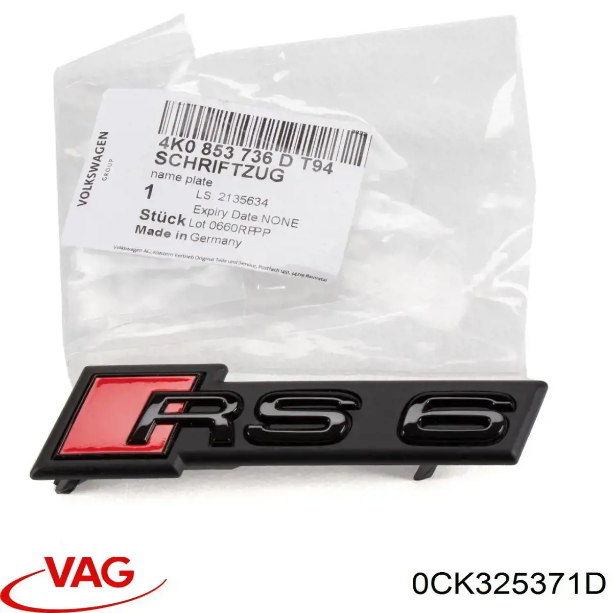 Tapa del filtro de aceite VAG 0CK325371D
