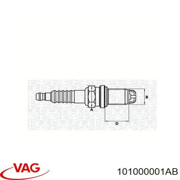 Bujía 101000001AB VAG