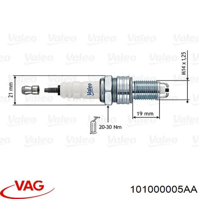 Bujías VAG 101000005AA precio, desde 14,19 EUR