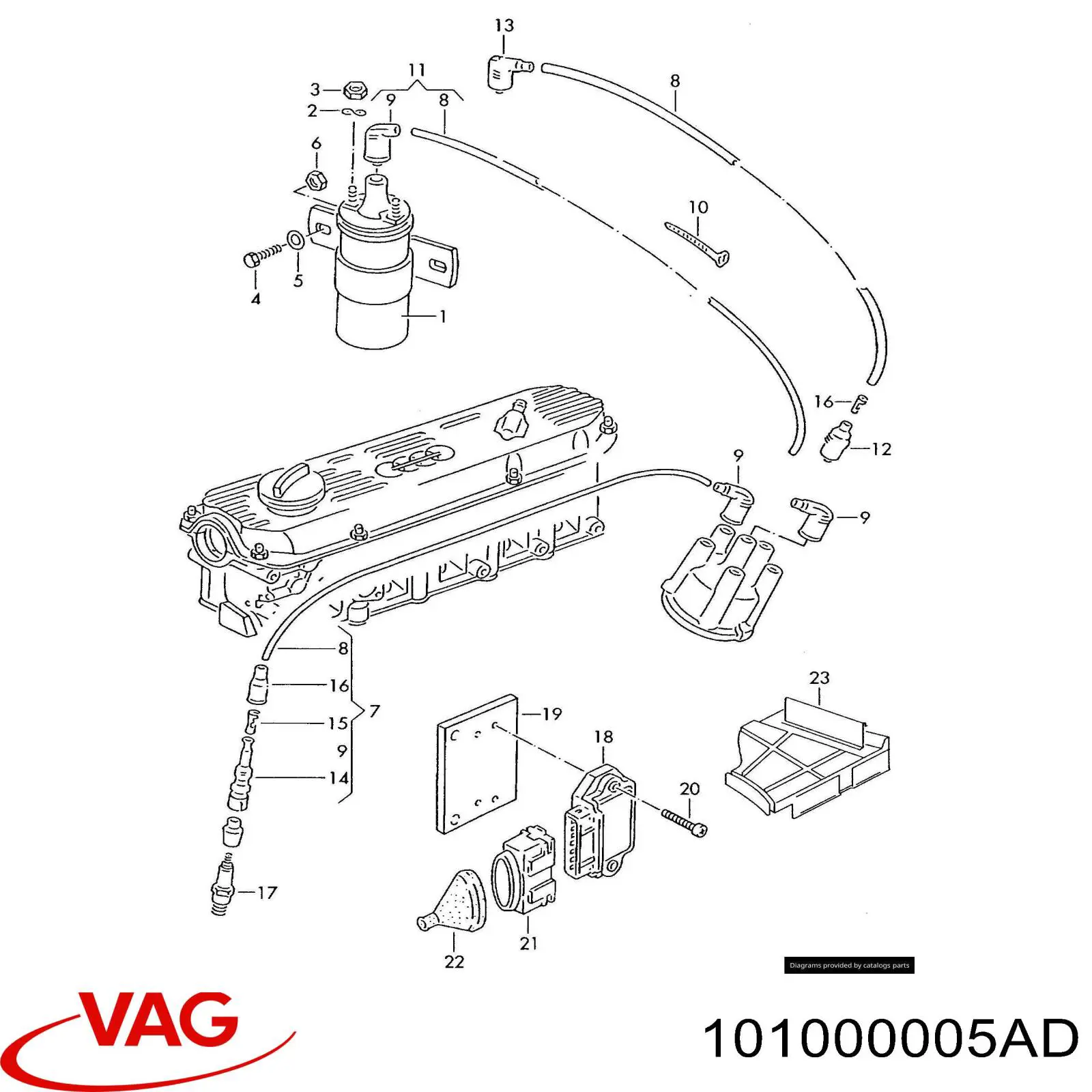 Bujía 101000005AD VAG