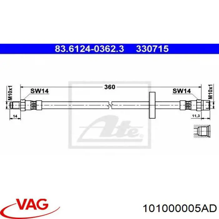 Bujias de encendido VAG 101000005AD