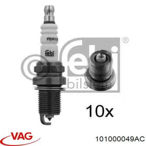 Bujías VAG 101000049AC precio, desde 6,61 EUR