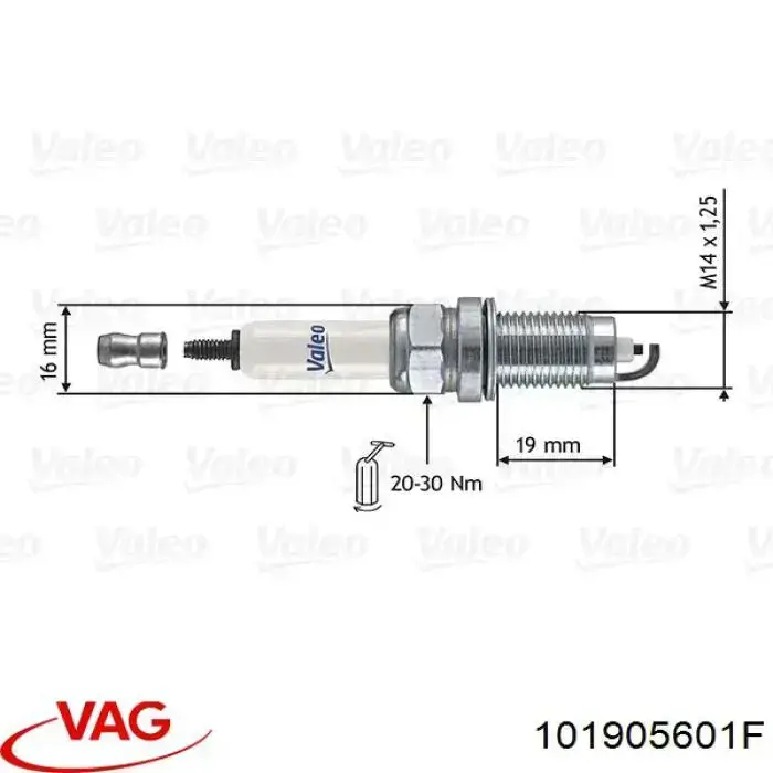 Comprar 101905601F VAG Bujía de encendido