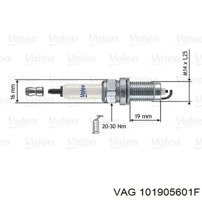 Bujía 101905601F VAG
