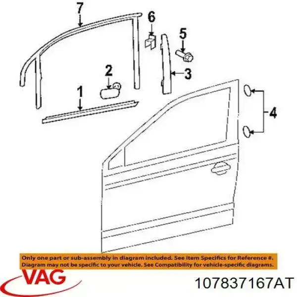 Comprar 107837167AT VAG Cilindro de cerradura de puerta delantera izquierda