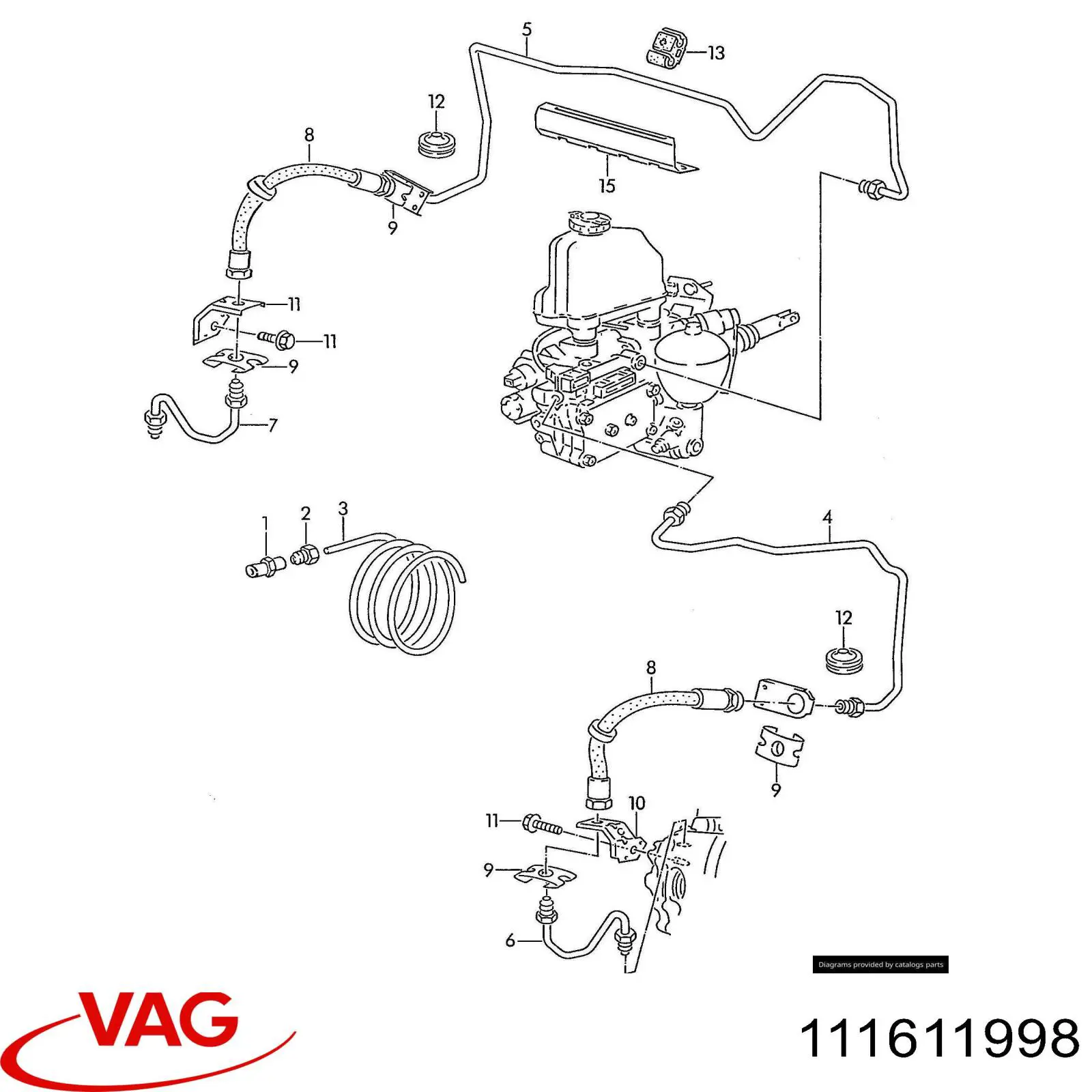 Comprar 111611998 VAG Tubo de freno en rollo