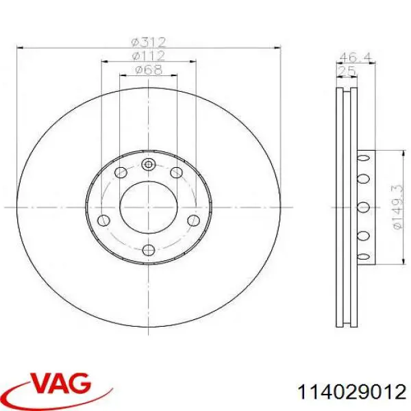 114029012 VAG tornillo de culata